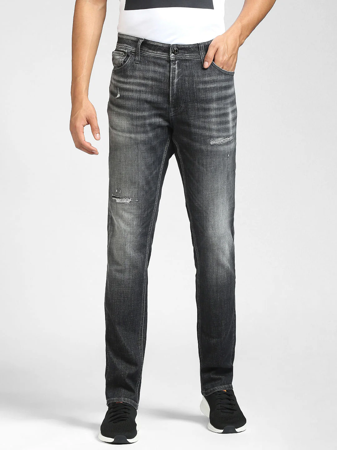 Black Low Rise Ben Ripped Skinny Jeans - Image 2