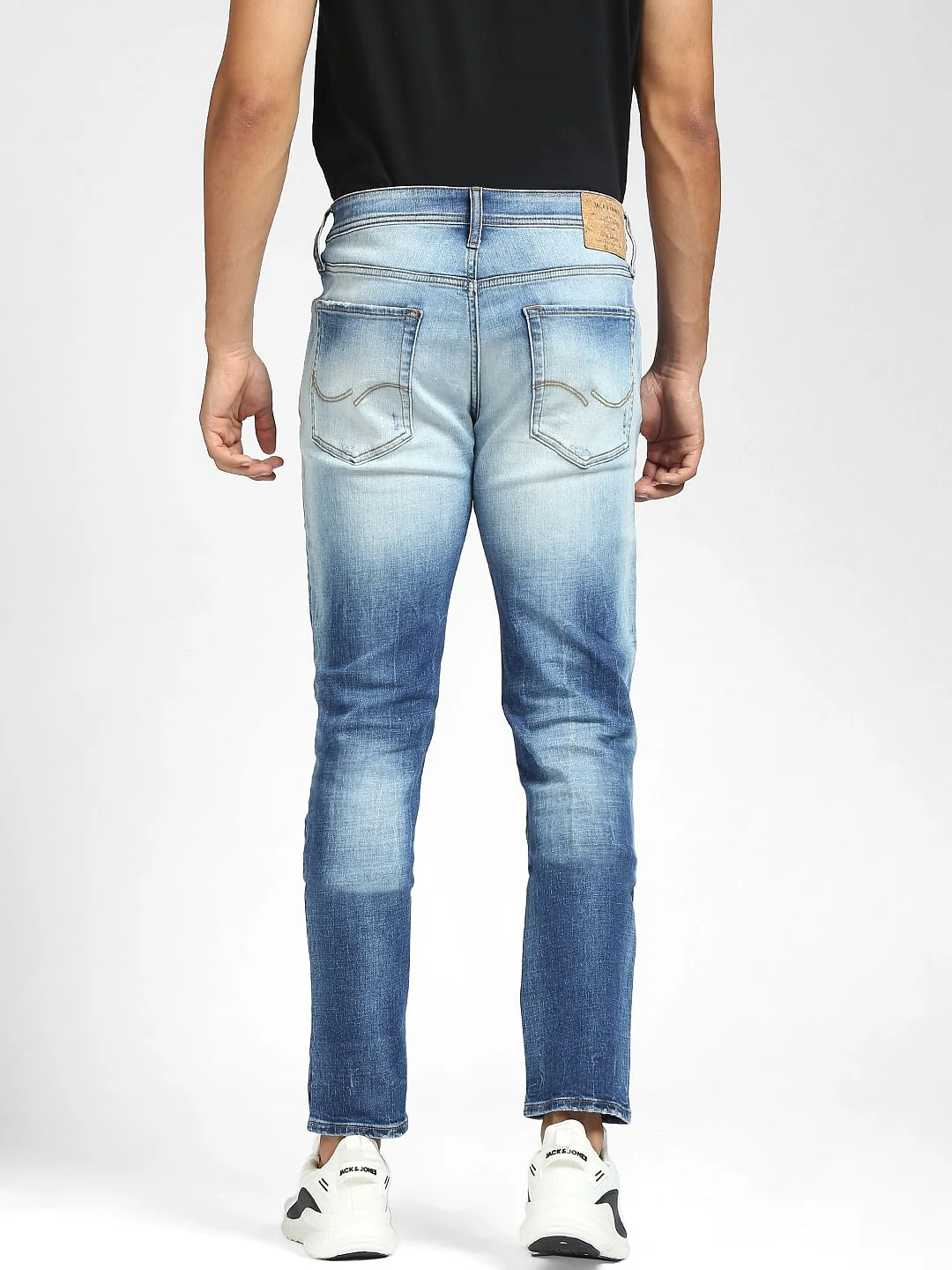 Blue Low Rise Ripped Skinny Fit Jeans - Image 4
