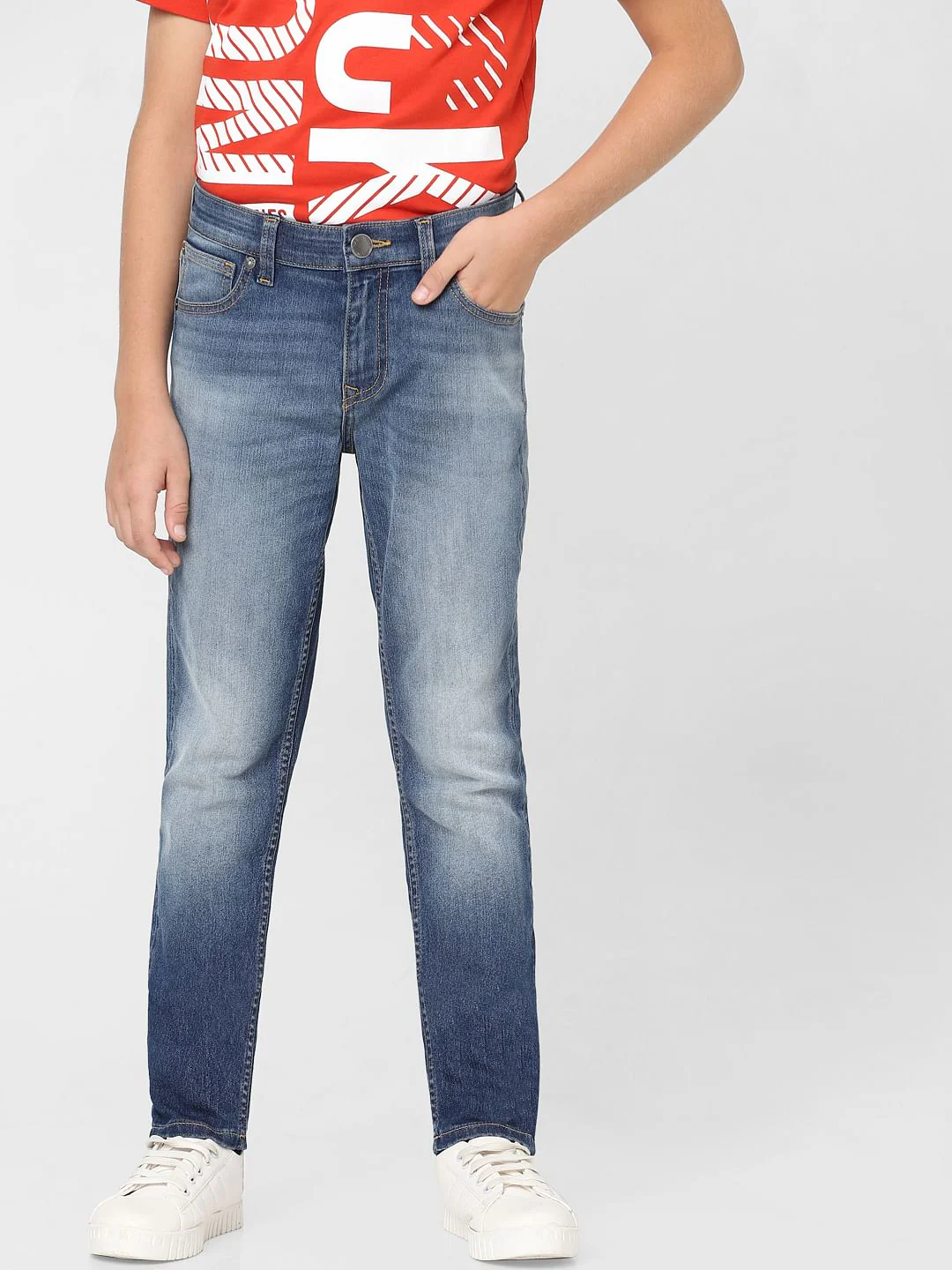 Boys Blue Mid Rise Glenn Slim Jeans - Image 2