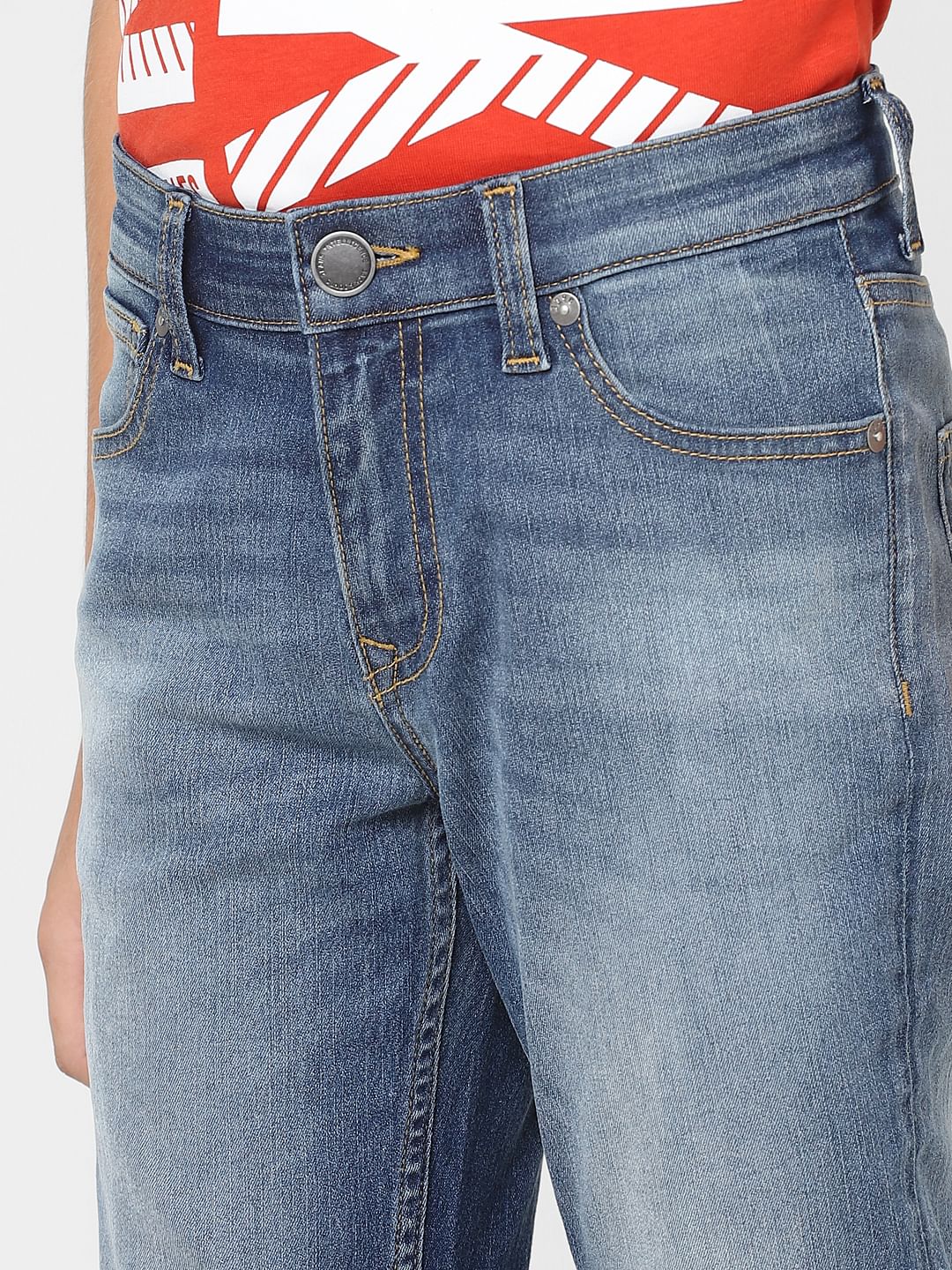 Boys Blue Mid Rise Glenn Slim Jeans - Image 5