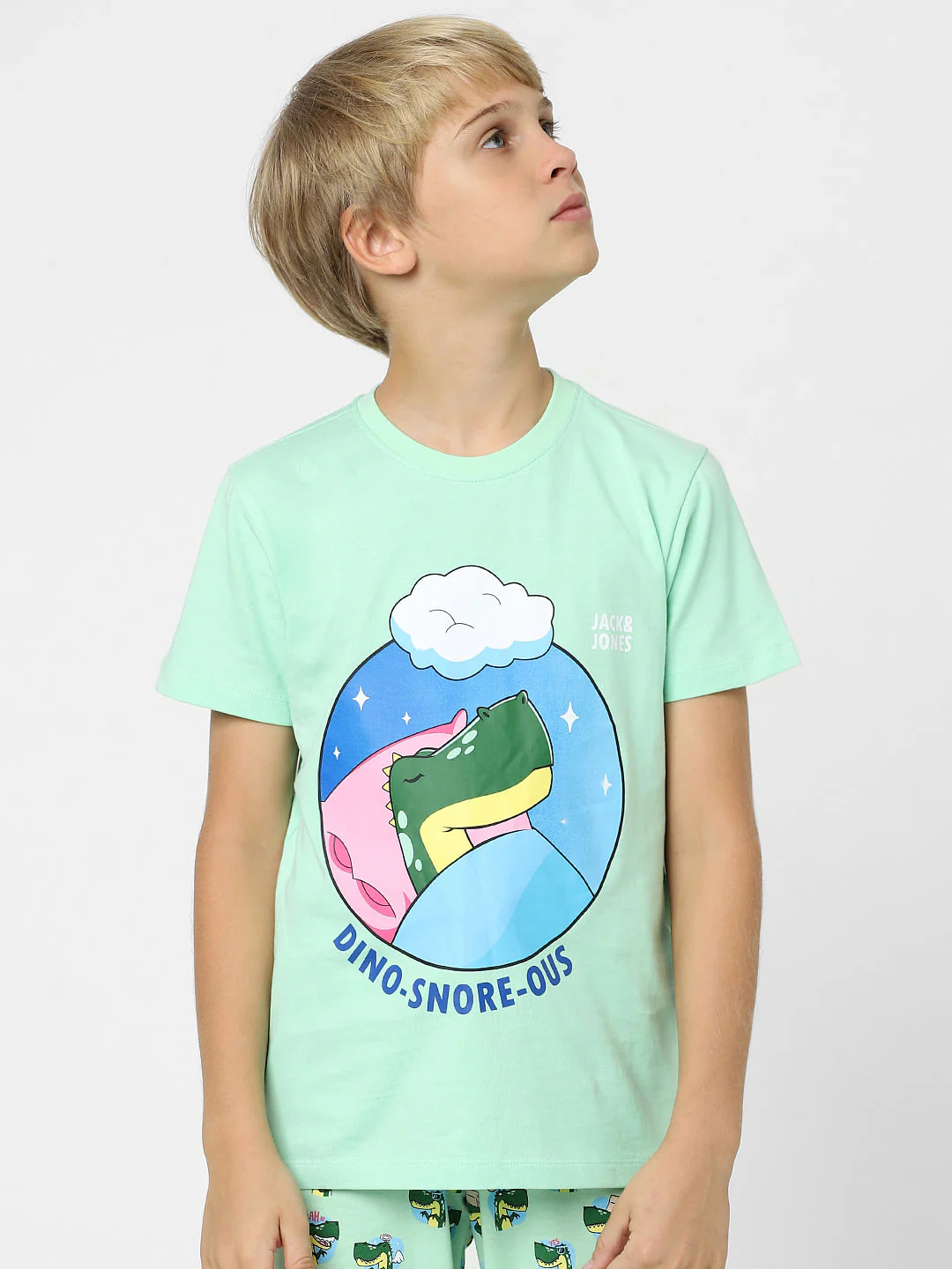Boys Blue T-shirt & Pyjama Night-Suit Set - Image 2
