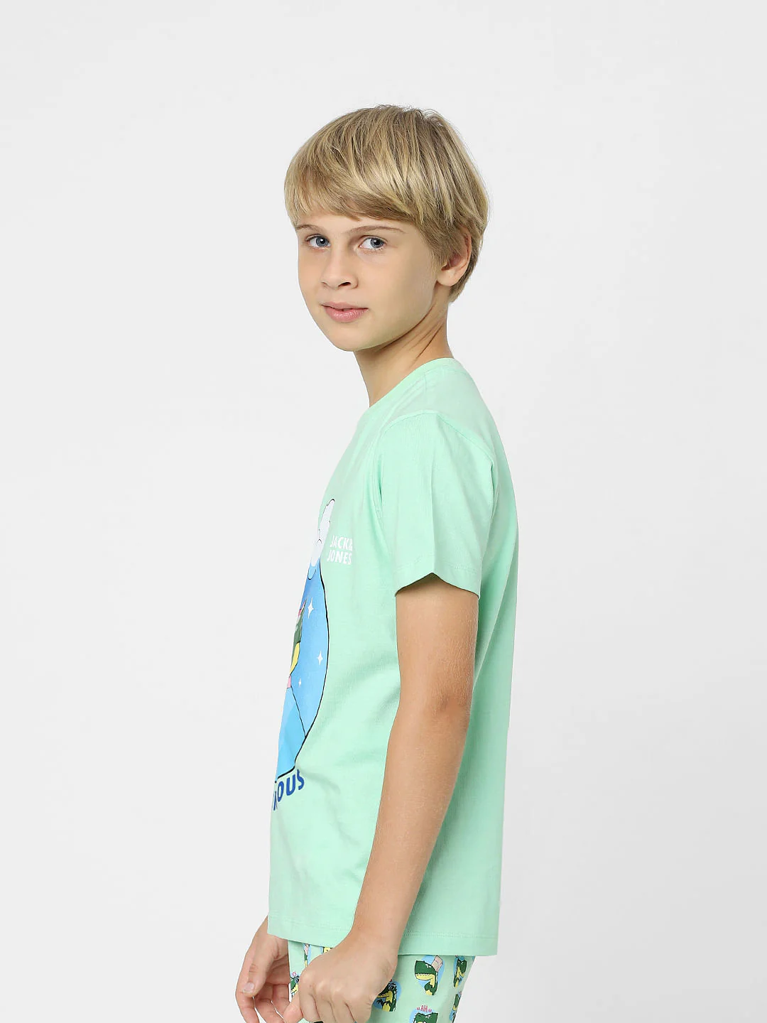 Boys Blue T-shirt & Pyjama Night-Suit Set - Image 3