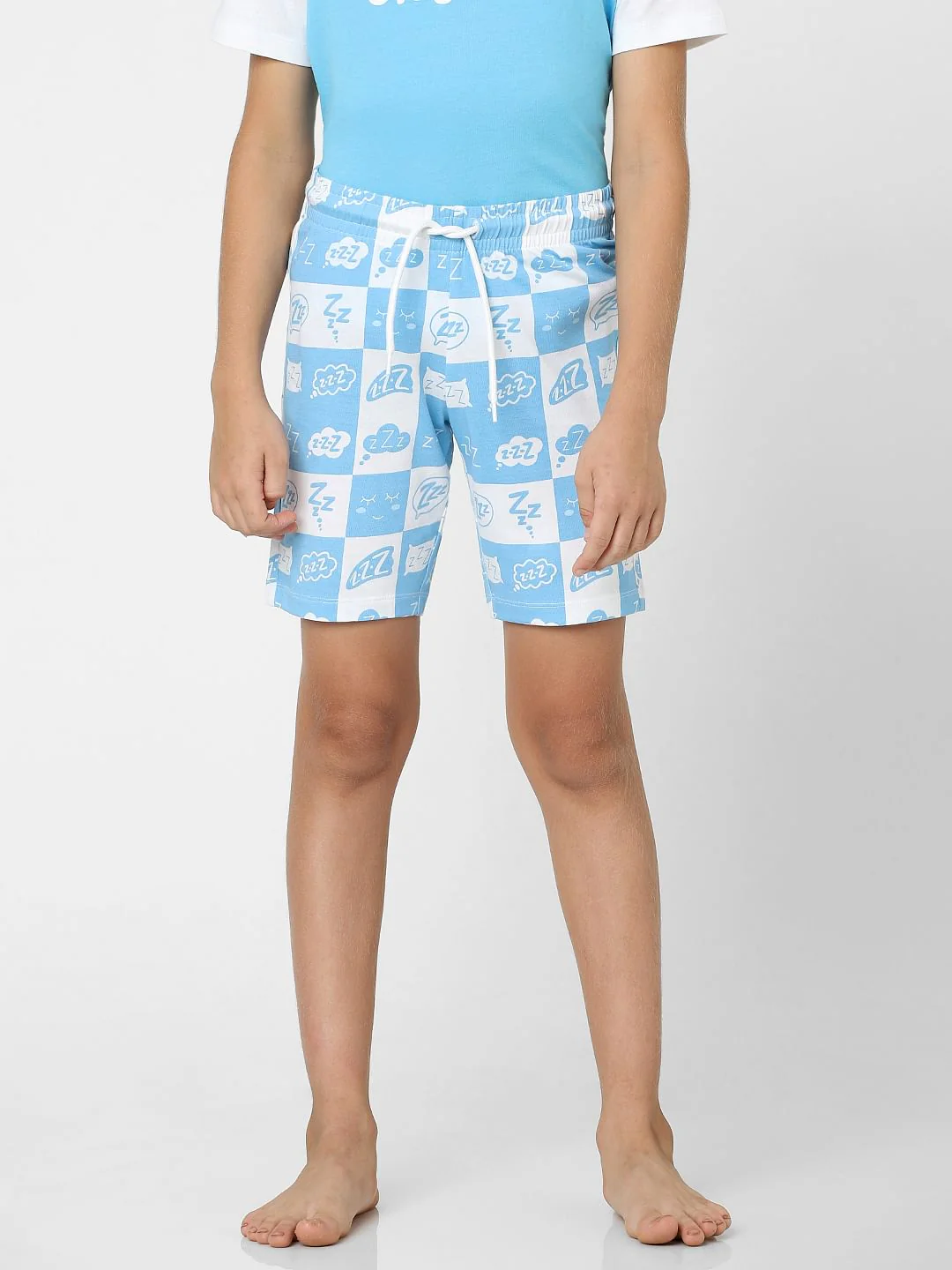 Boys Blue T-shirt & Shorts Sleepwear Set - Image 7