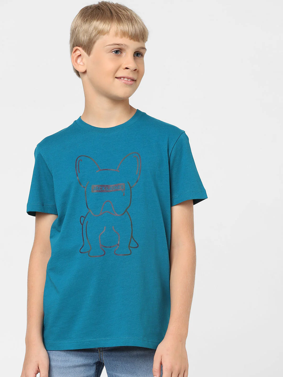 Boys Green Logo Print T-shirt - Image 2