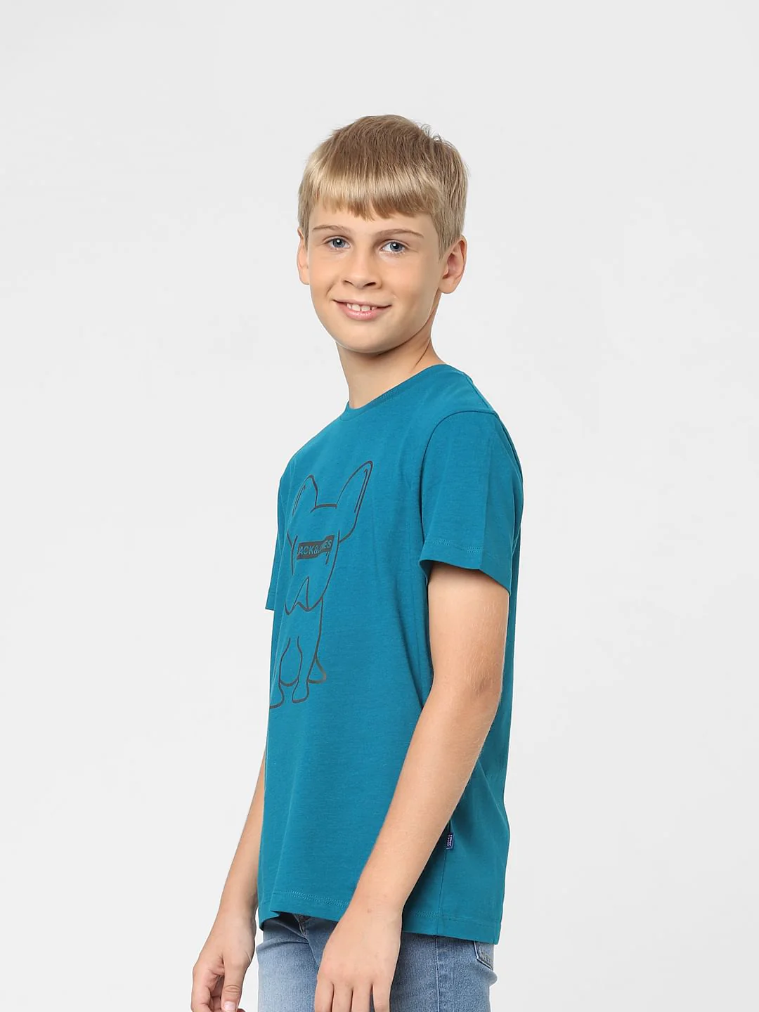 Boys Green Logo Print T-shirt - Image 3