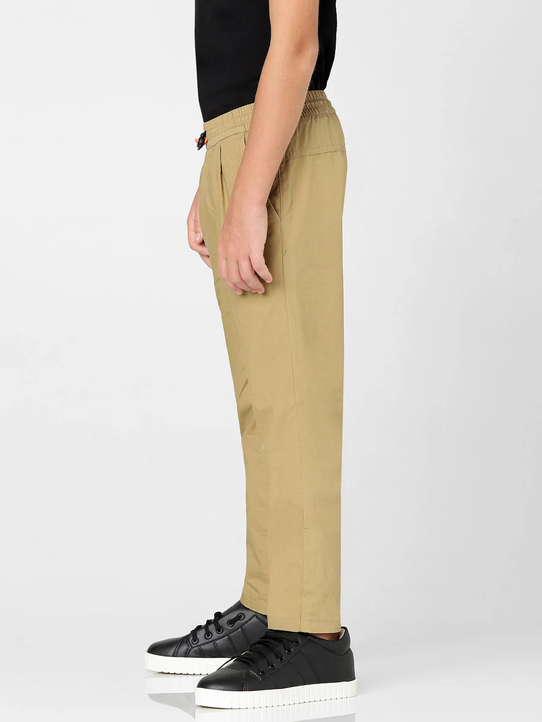 BOYS Beige Mid Rise Panelling Pants - Image 3