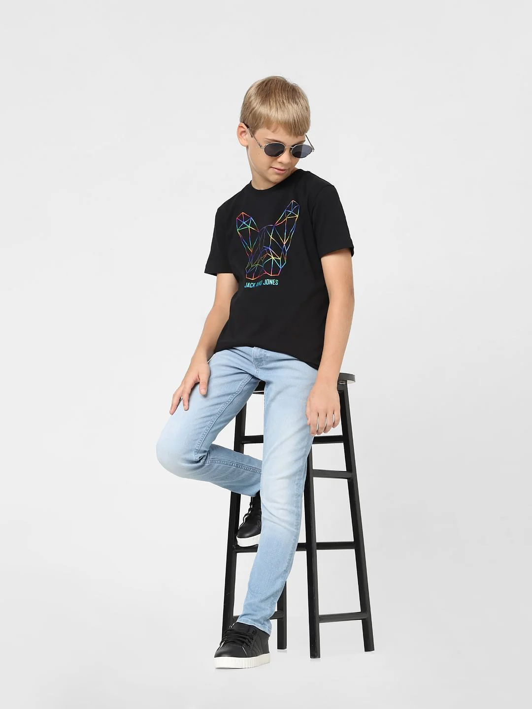 Boys Light Blue Mid Rise Glenn Slim Jeans