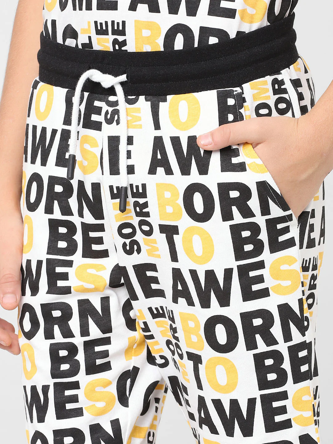 White Printed Co-ord Sweatshorts - Image 5