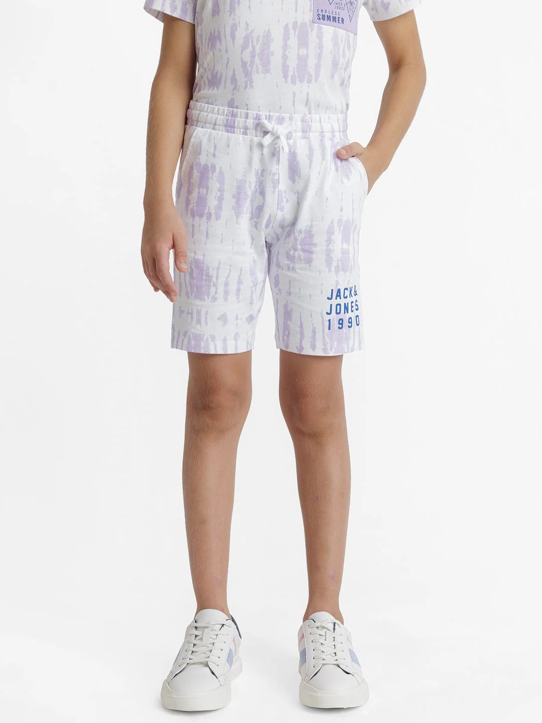 Purple Tie-Dye Co-ord Set Shorts - Image 2