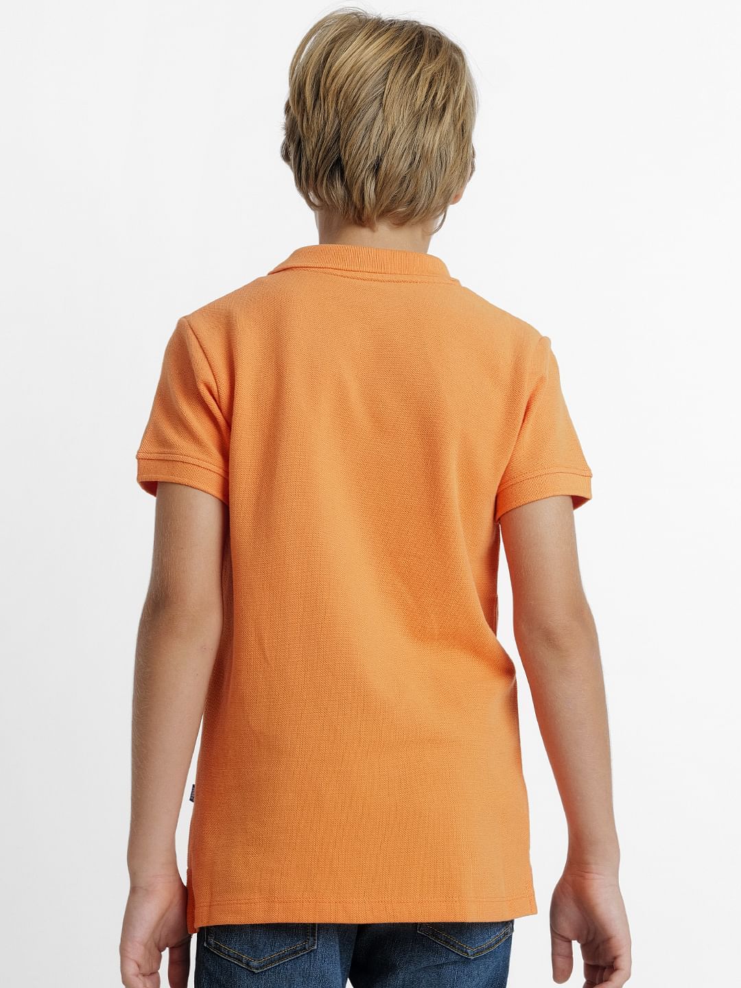 Orange Polo Neck T-shirt - Image 4