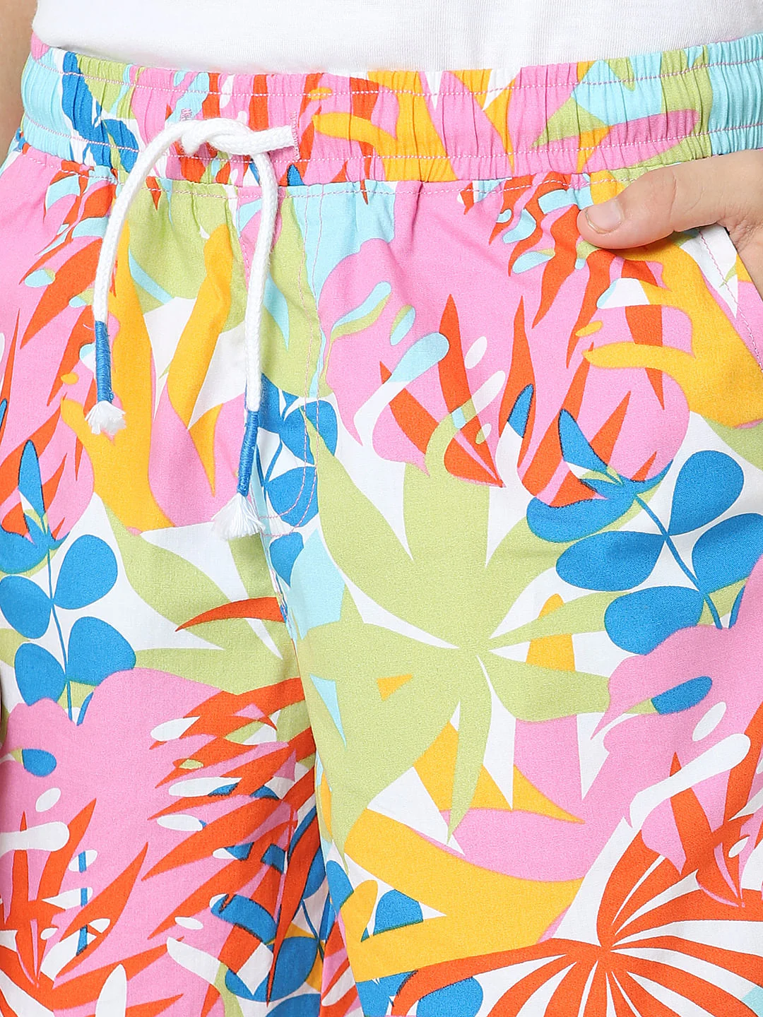 BOYS Pink Printed Co-ord Set Shorts - Image 5