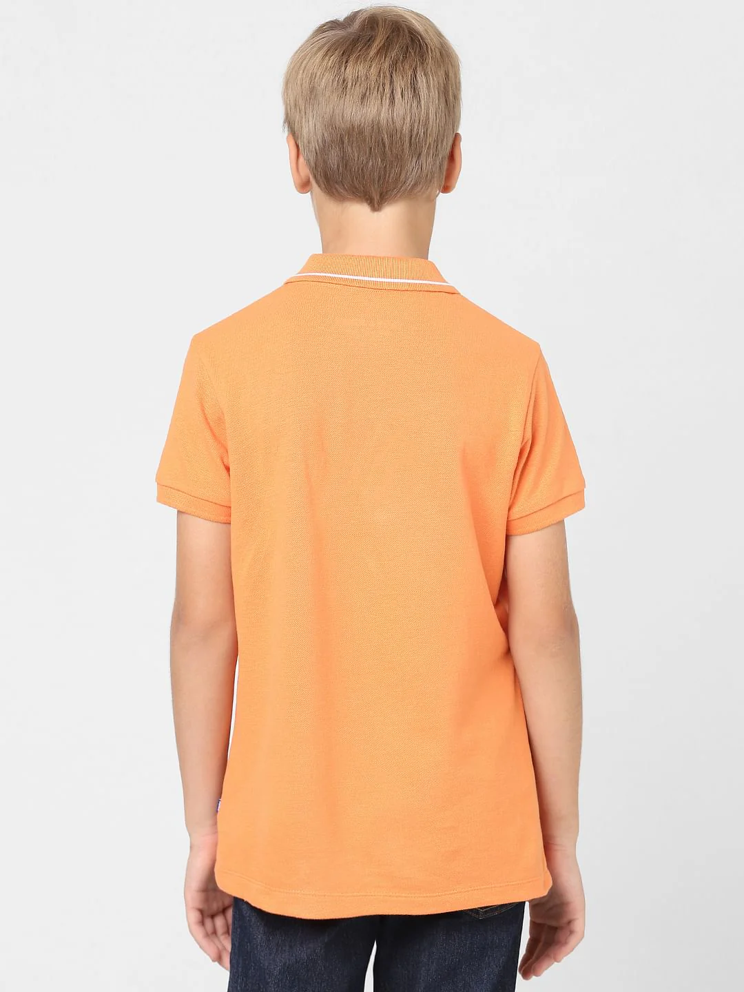 Boys Orange Polo T-shirt - Image 4