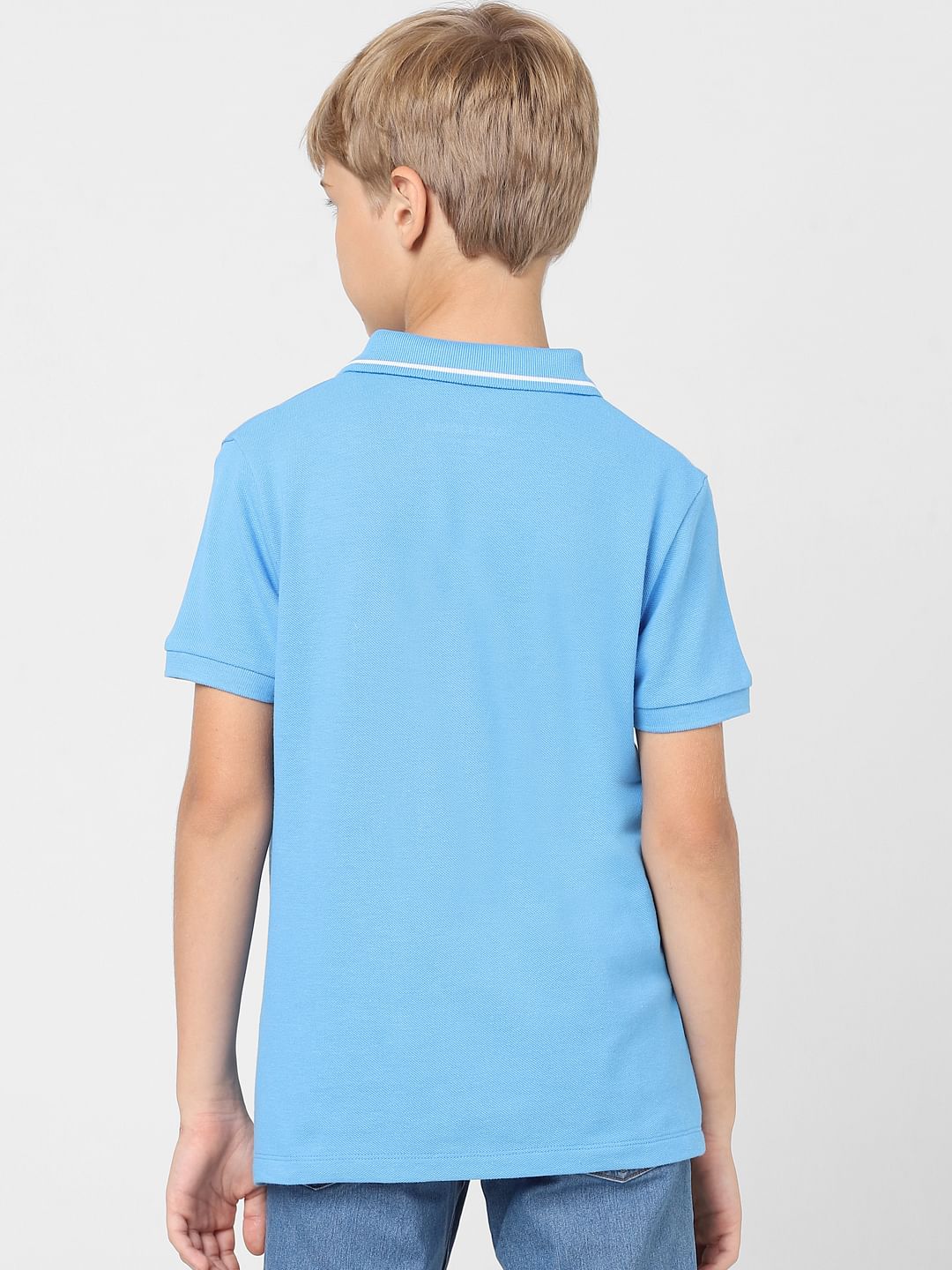 Boys Blue Polo T-shirt - Image 4