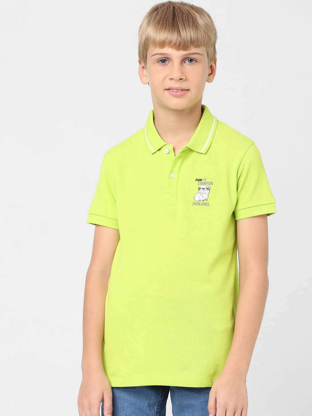 Boys Green Polo T-shirt - Image 2