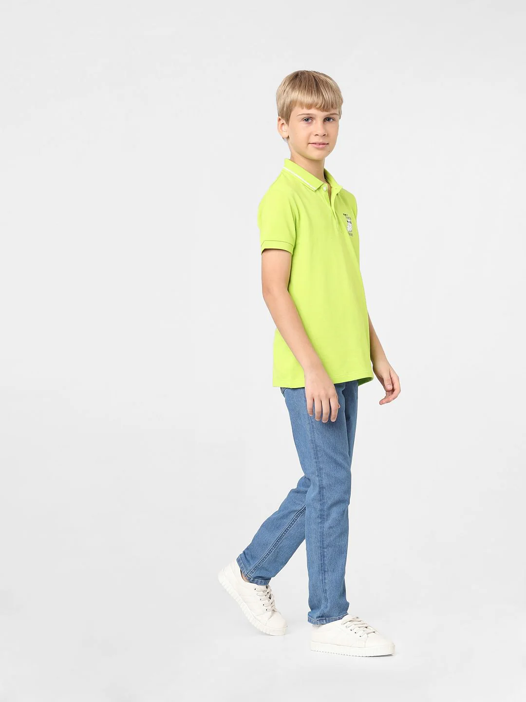 Boys Green Polo T-shirt - Image 6