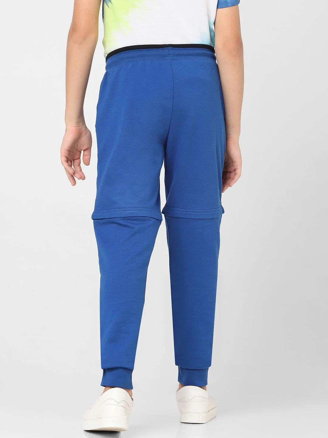 Boys Blue Zip Removal Sweatpants - Image 4
