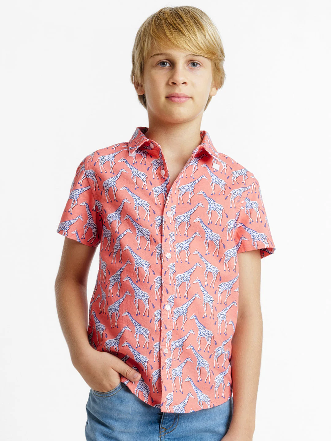 Coral Printed Short Sleeves Shirt - Image 2