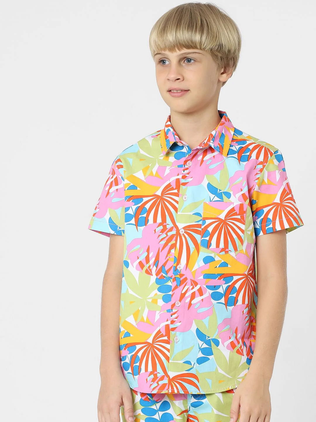 BOYS Pink Printed Co-ord Set Shirt - Image 2