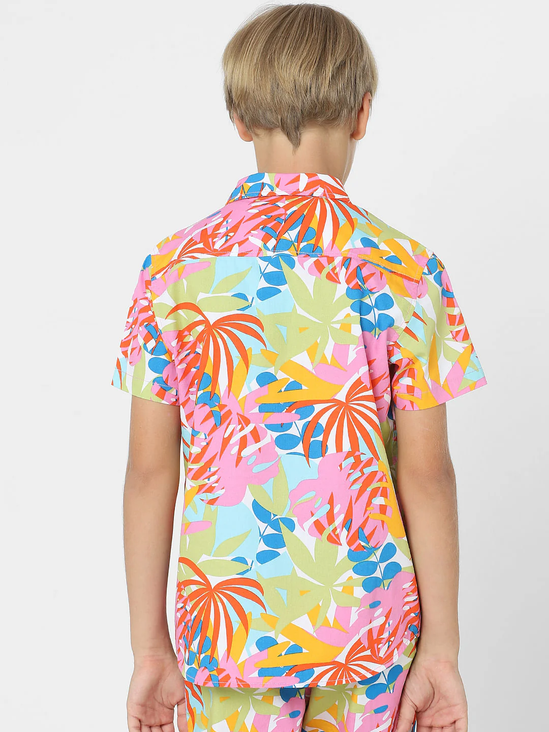 BOYS Pink Printed Co-ord Set Shirt - Image 4