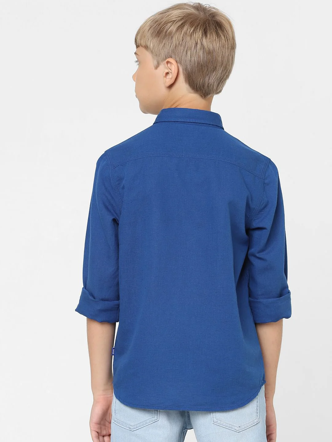 Boys Blue Full Sleeves Shirt - Image 4