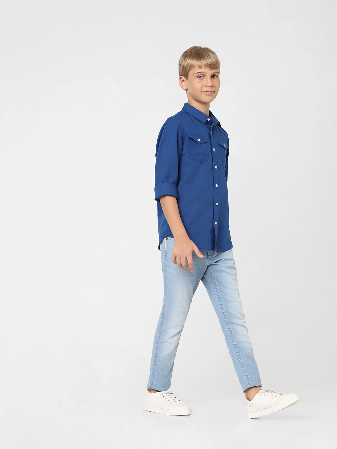 Boys Blue Full Sleeves Shirt - Image 6