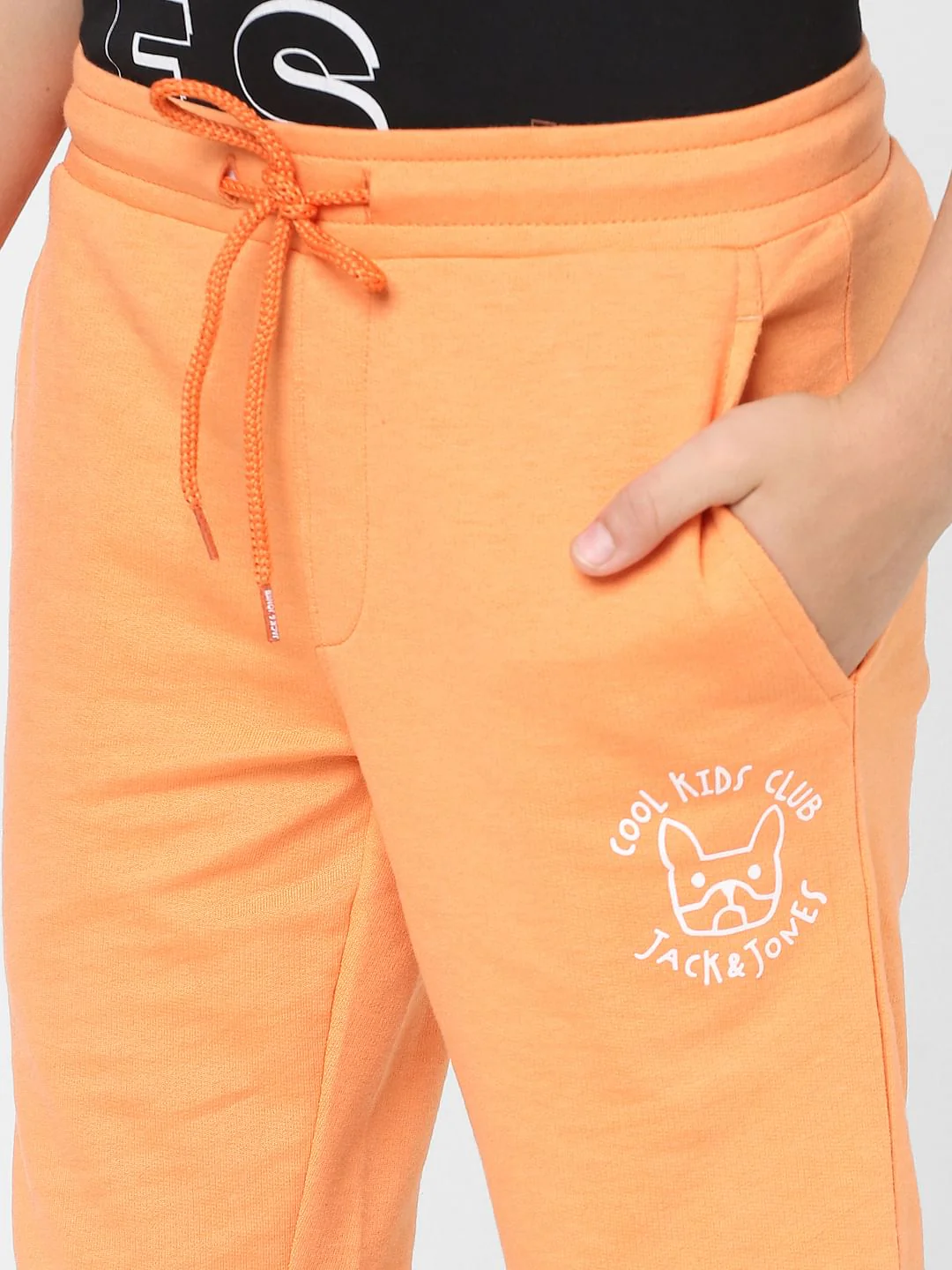 Boys Orange Mid Rise Sweatshorts - Image 5