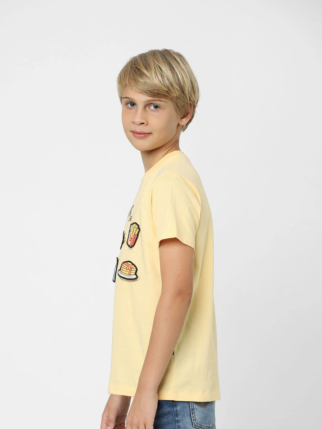Boys Beige Graphic Print T-shirt - Image 3