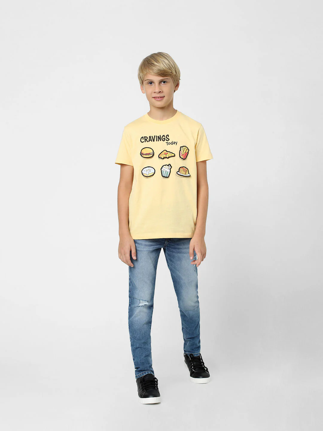 Boys Beige Graphic Print T-shirt - Image 7