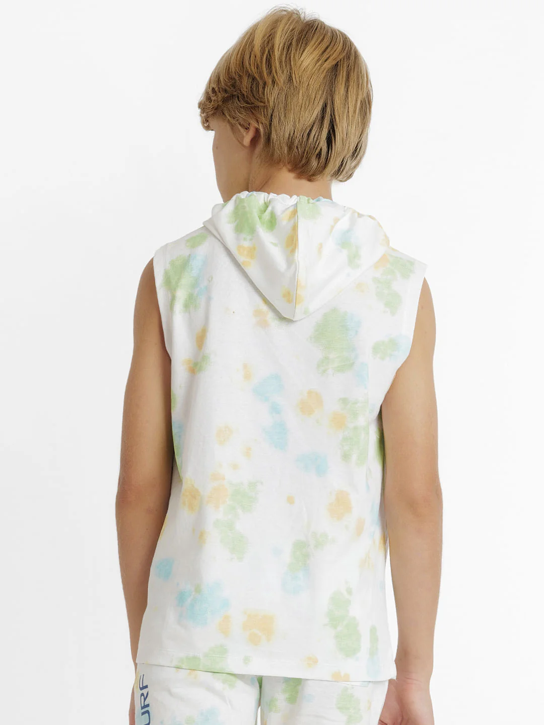 Ash Green Tie-Dye Co-ord Set Hoodie T-shirt - Image 4