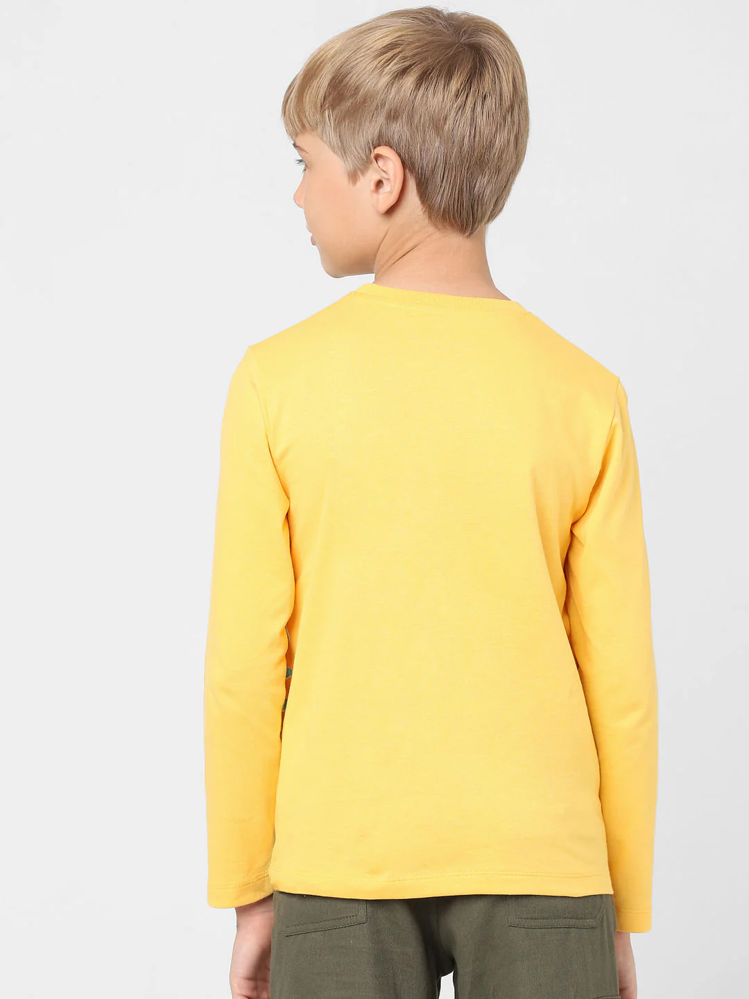 Boys Yellow Dino Print T-shirt - Image 4