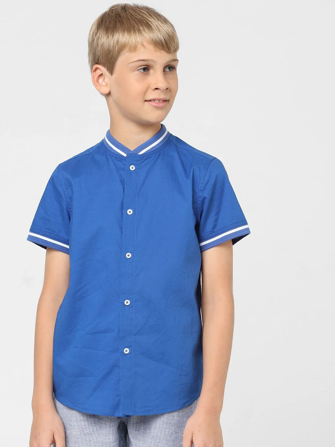 Boys Blue Short Sleeves Shirt - Image 2