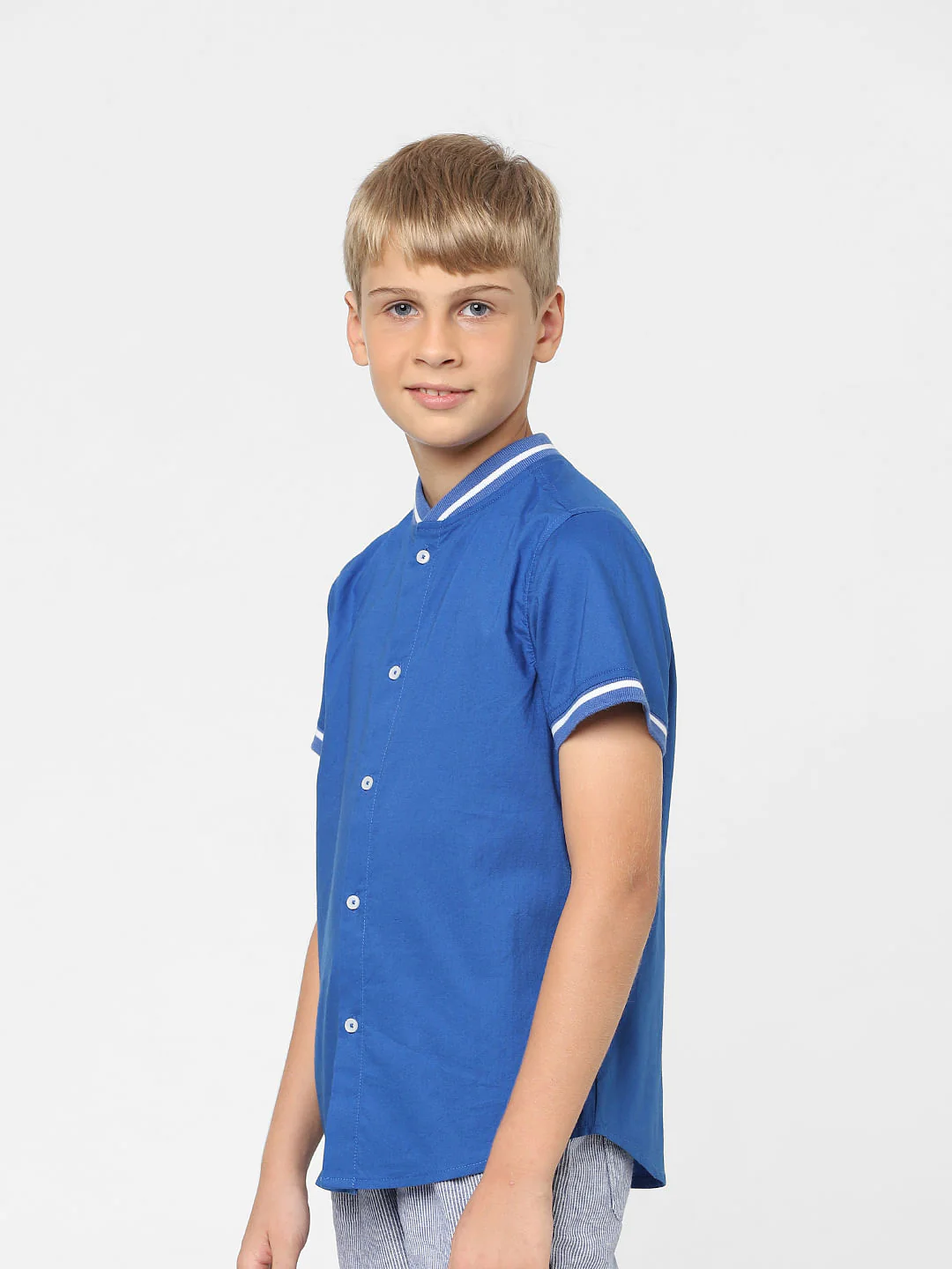 Boys Blue Short Sleeves Shirt - Image 3