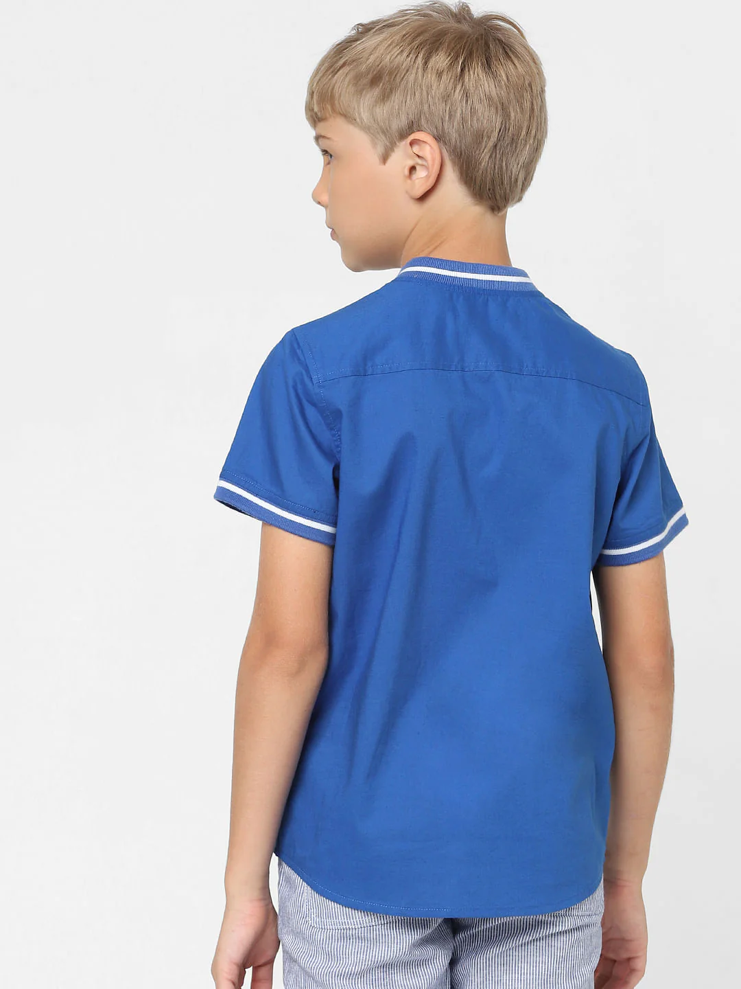 Boys Blue Short Sleeves Shirt - Image 4