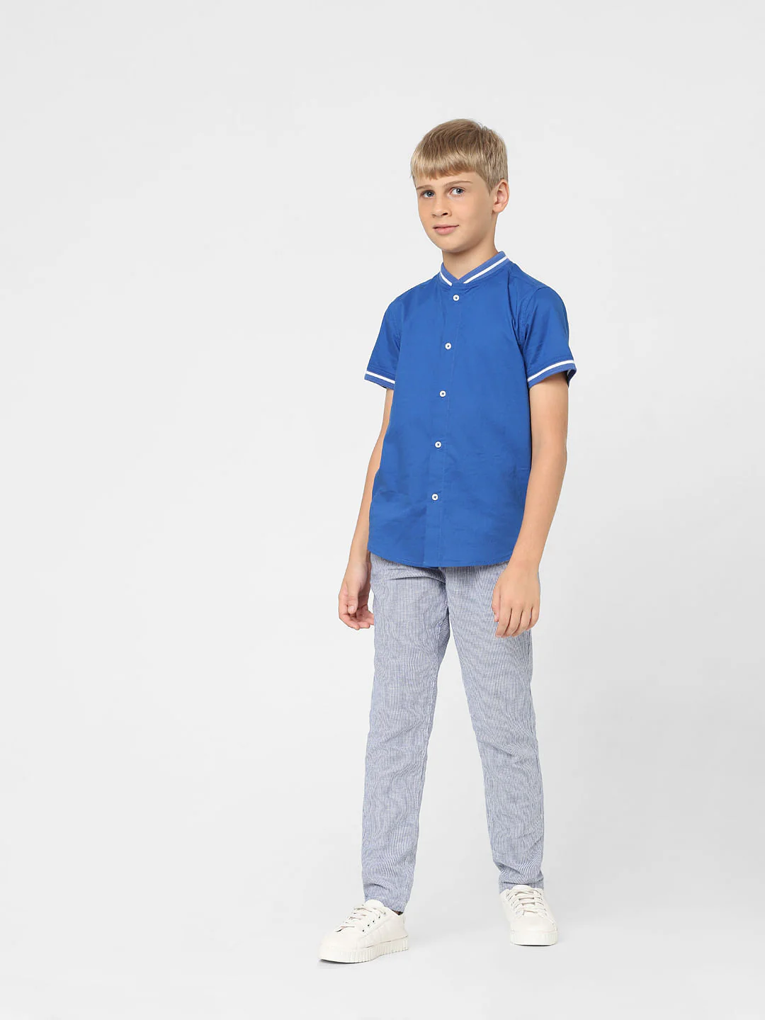 Boys Blue Short Sleeves Shirt - Image 6
