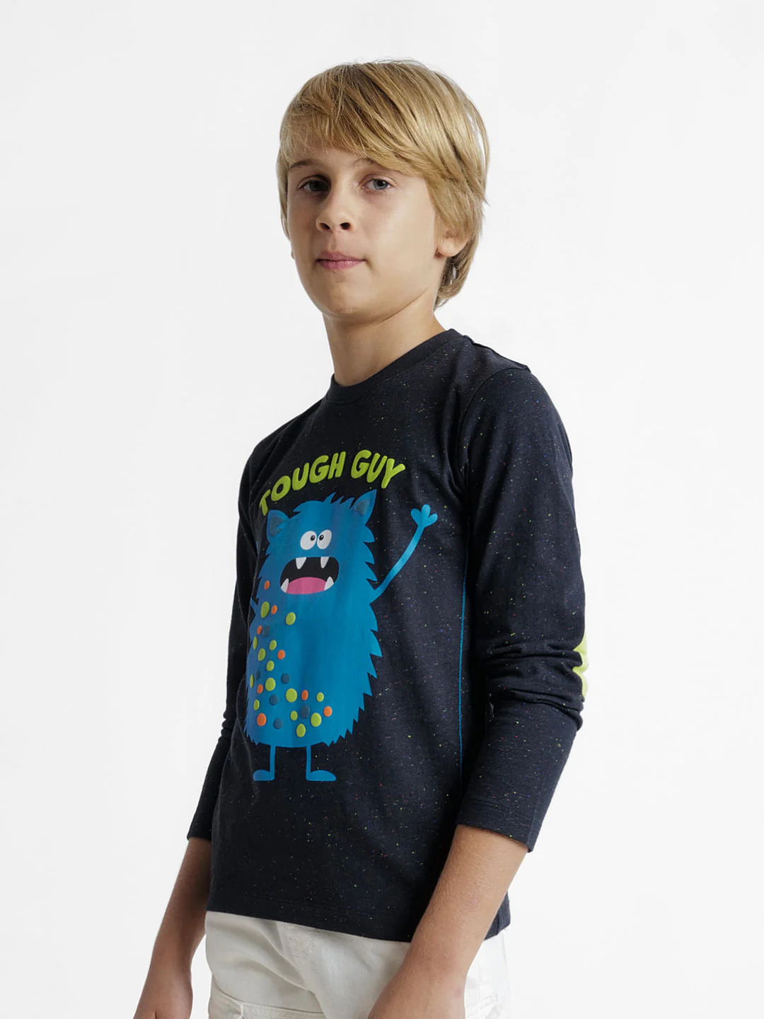 Navy Blue Monster Print T-shirt - Image 3