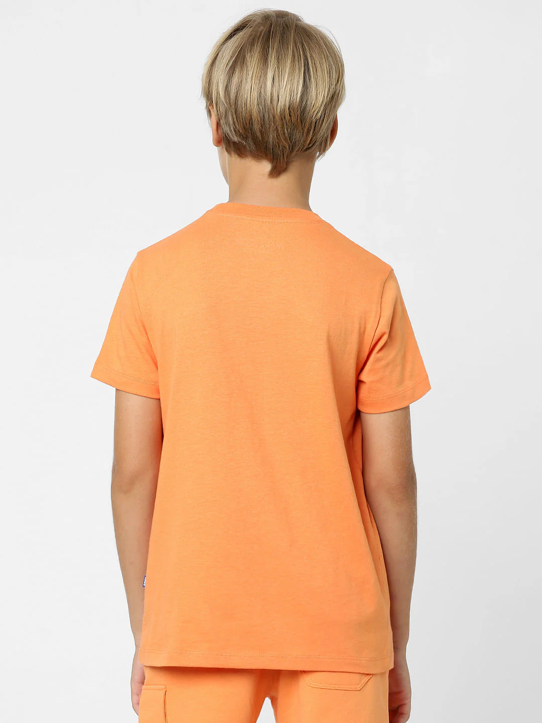Boys Orange Graphic Print T-shirt - Image 4