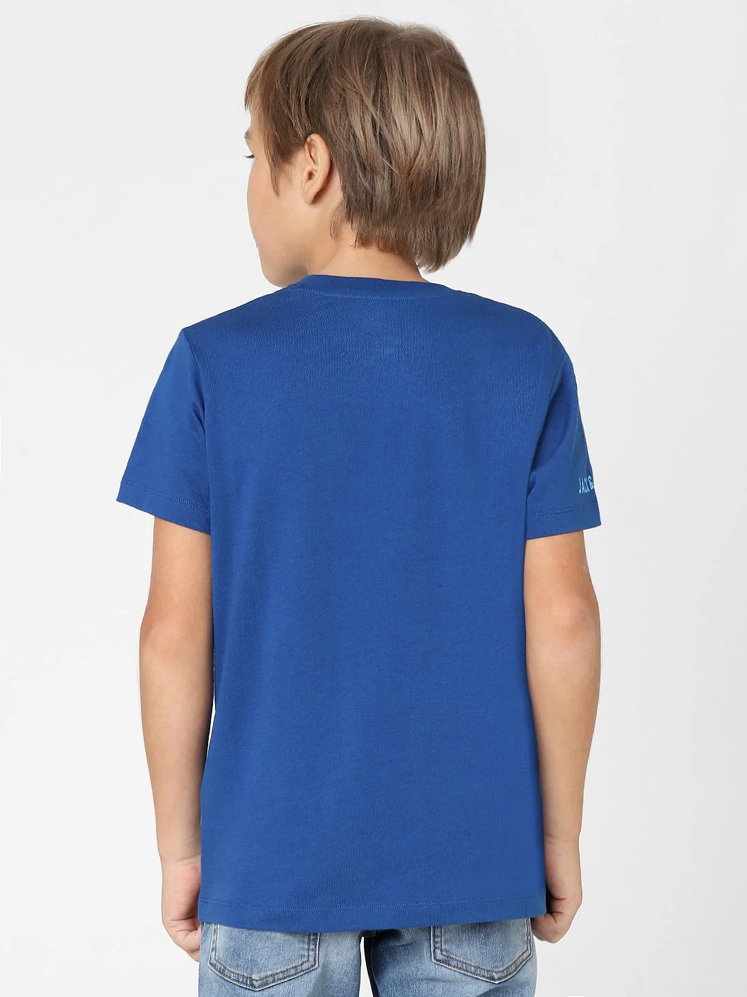 Boys Blue Graphic Print Crew Neck T-shirt - Image 4