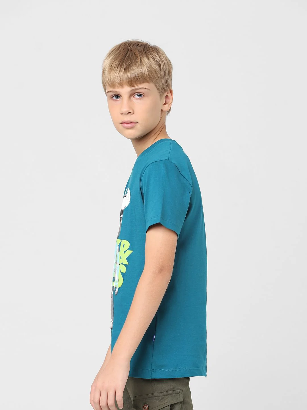 Boys Blue Graphic Print T-shirt - Image 3