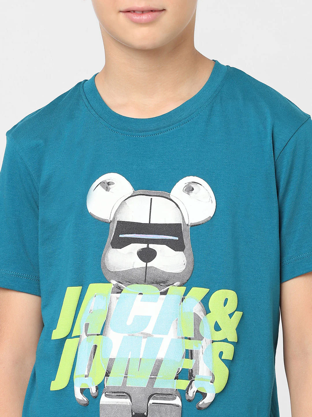 Boys Blue Graphic Print T-shirt - Image 5