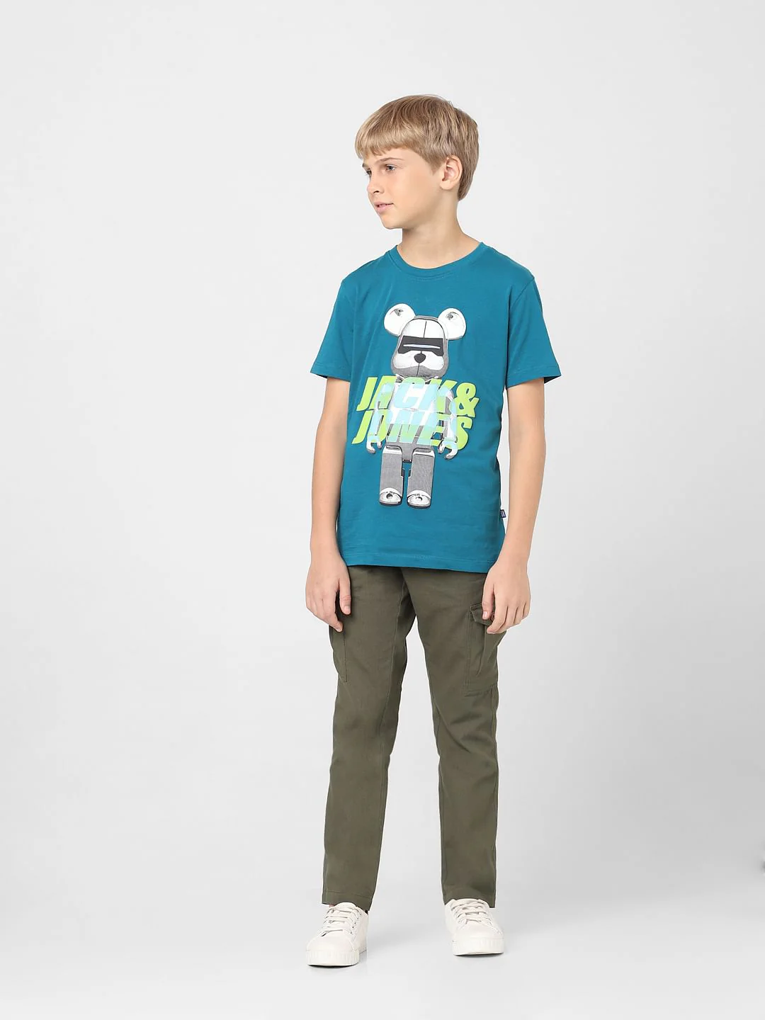 Boys Blue Graphic Print T-shirt - Image 6
