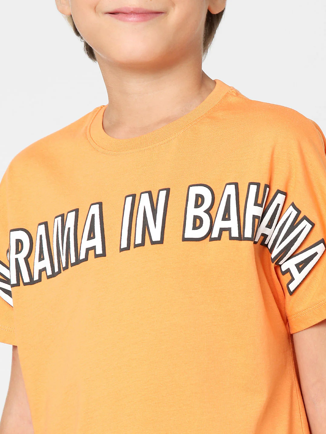 Boys Orange Crew Neck T-shirt - Image 5