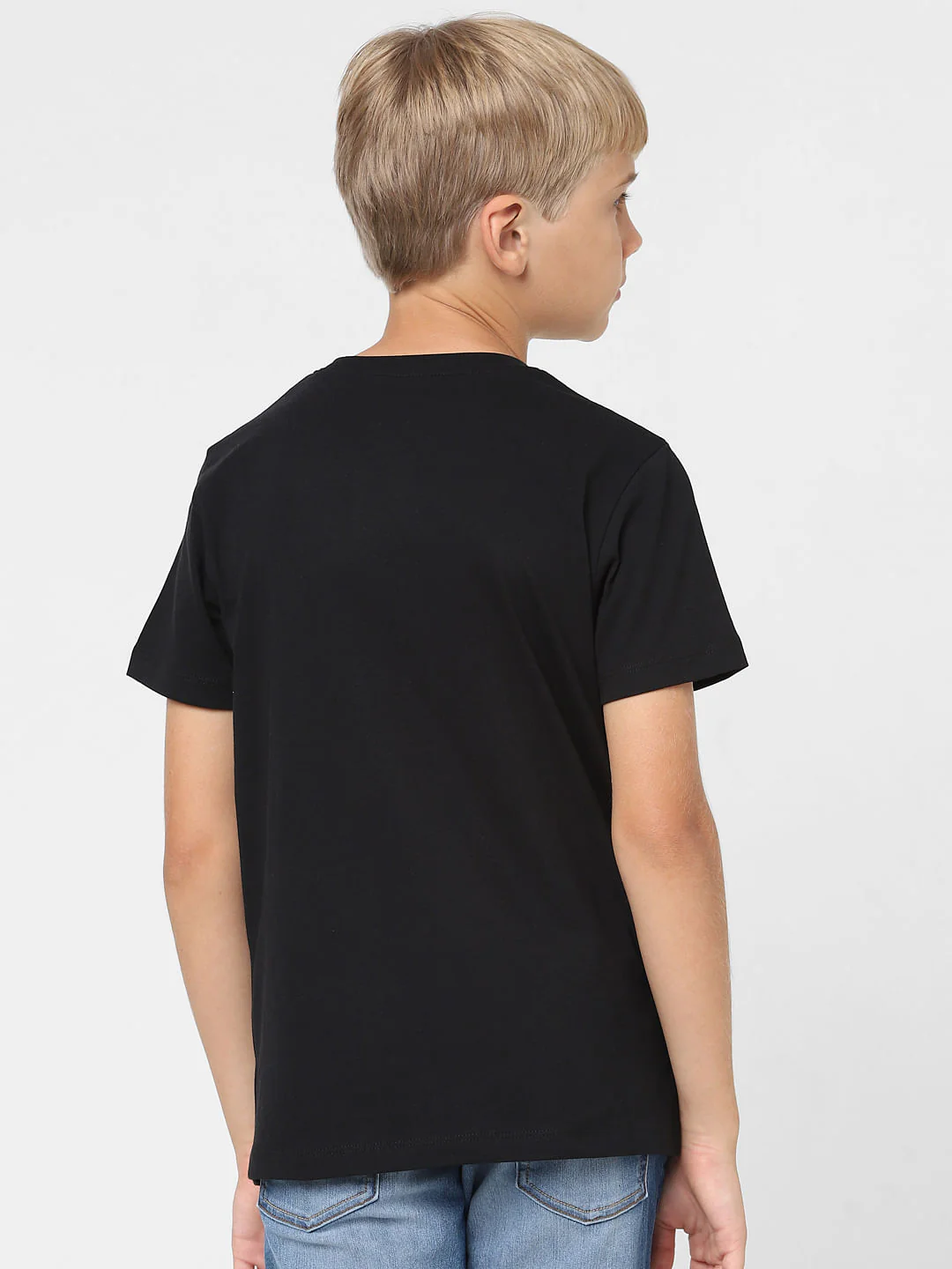 Boys Black Graphic Print T-shirt - Image 4