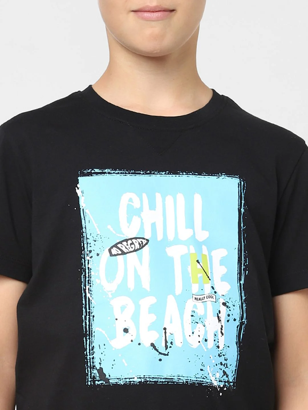 Boys Black Graphic Print T-shirt - Image 5