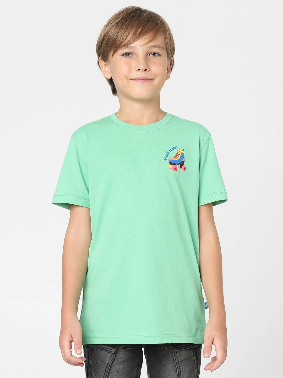 Boys Green Crew Neck T-shirt - Image 2