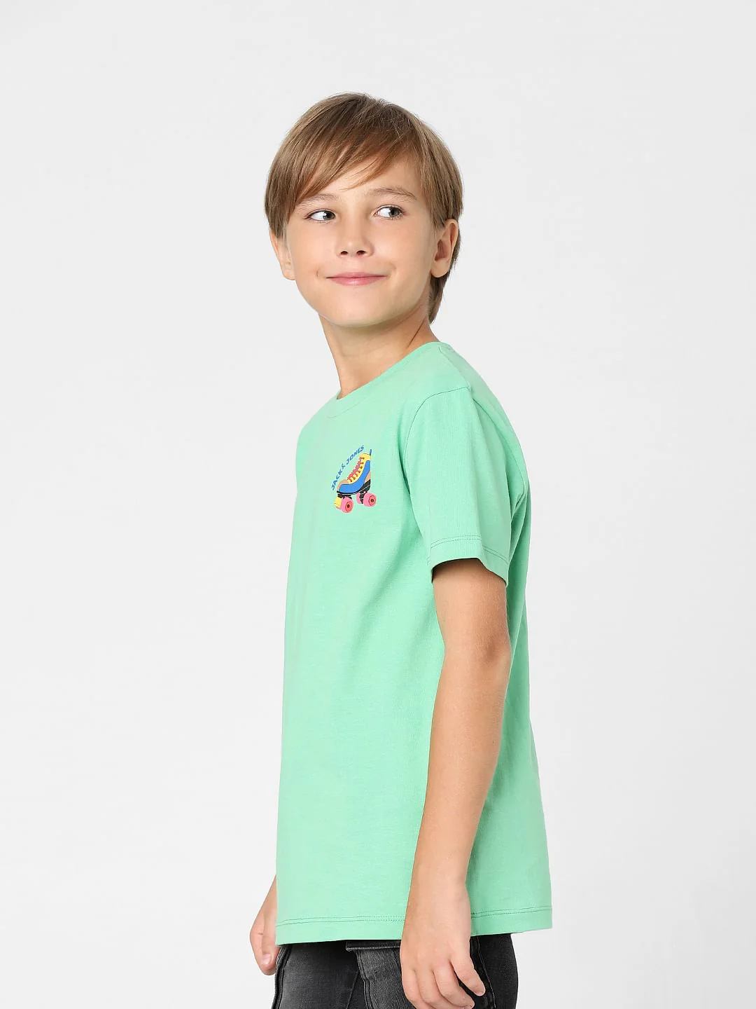 Boys Green Crew Neck T-shirt - Image 3