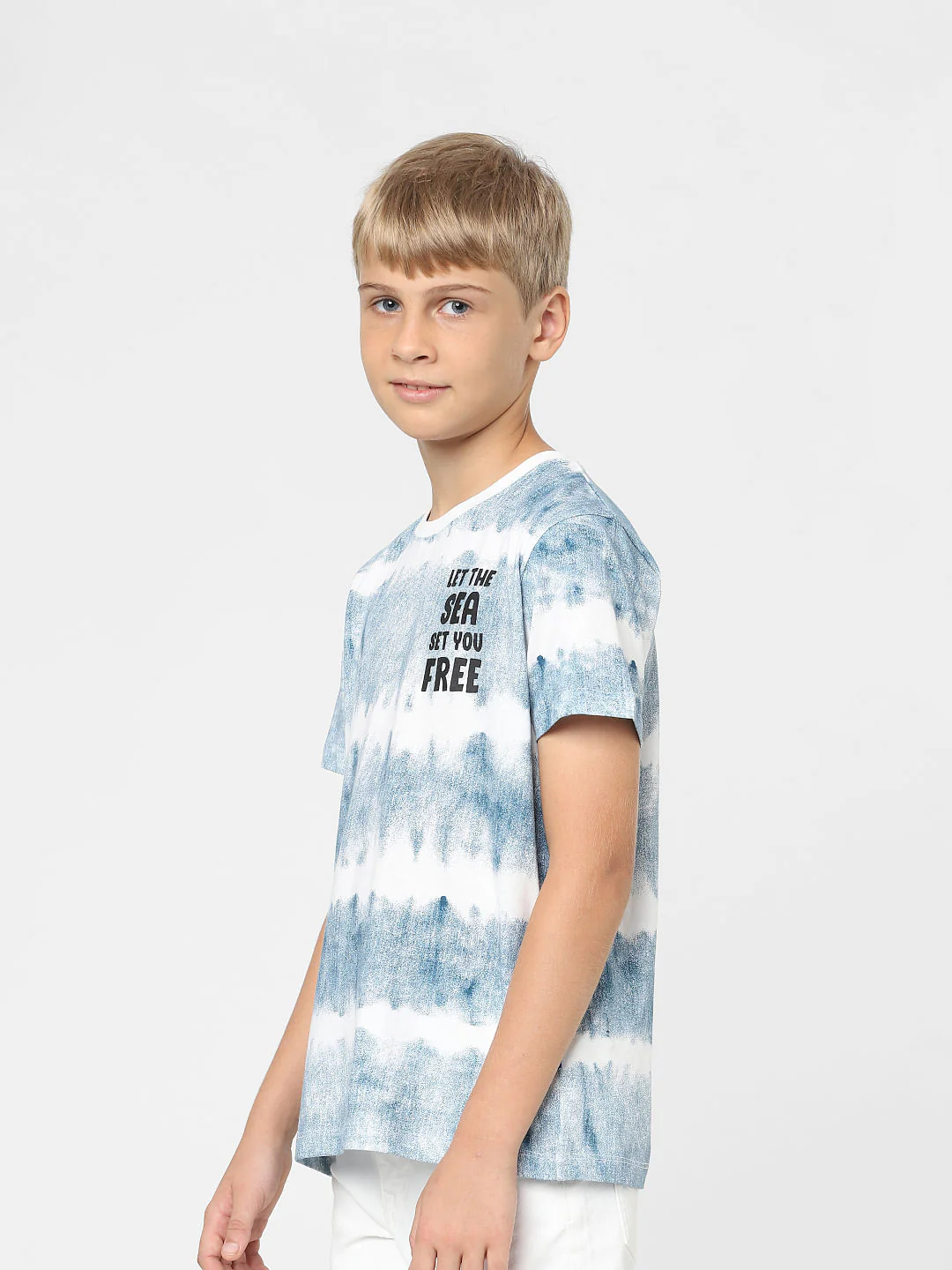 Boys Blue Graphic Print T-shirt - Image 3