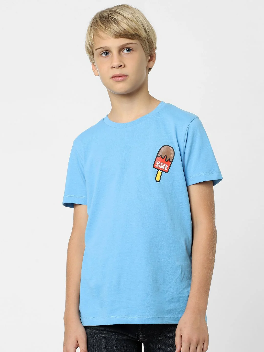 Boys Blue Crew Neck T-shirt - Image 2