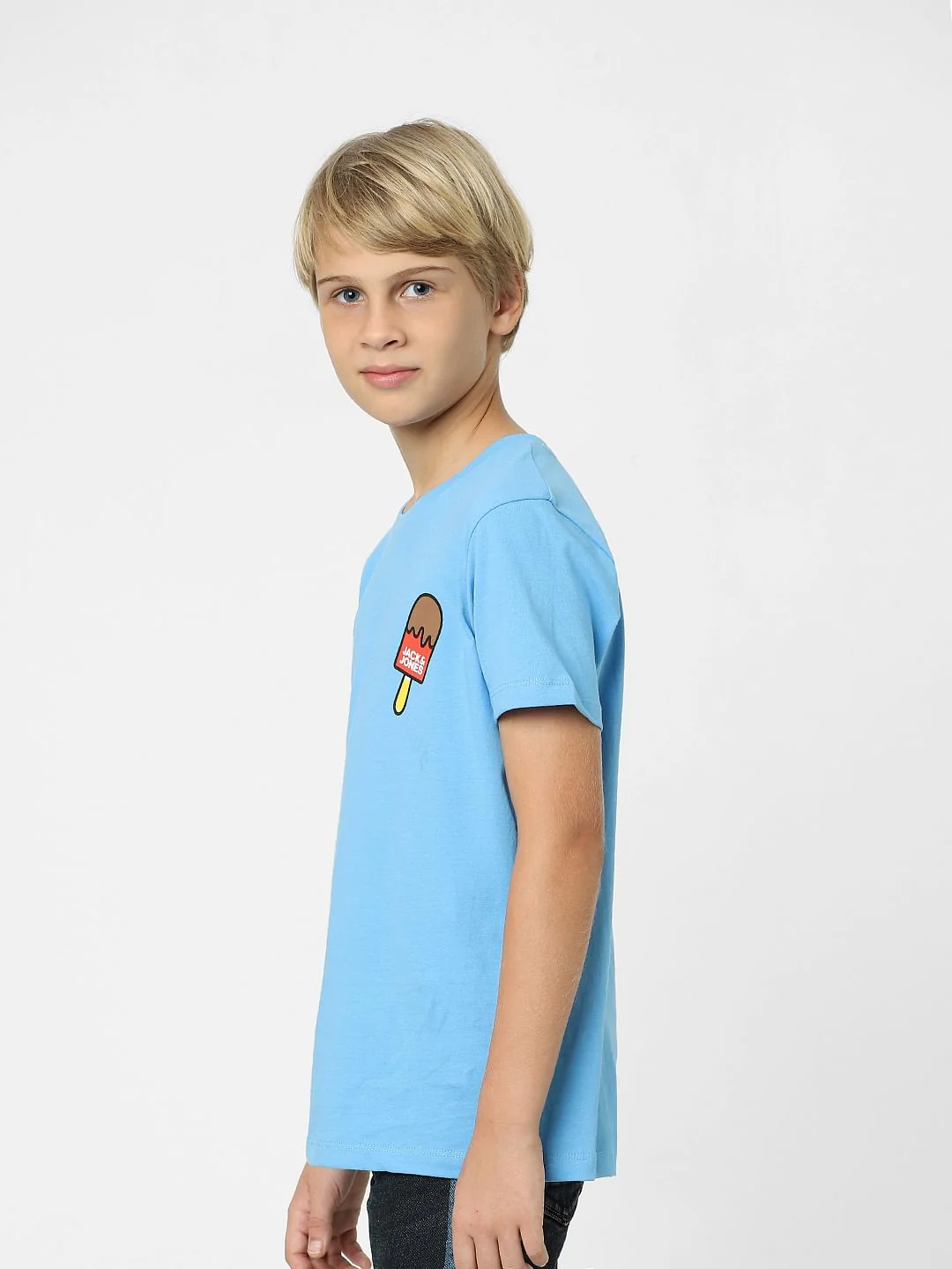 Boys Blue Crew Neck T-shirt - Image 3