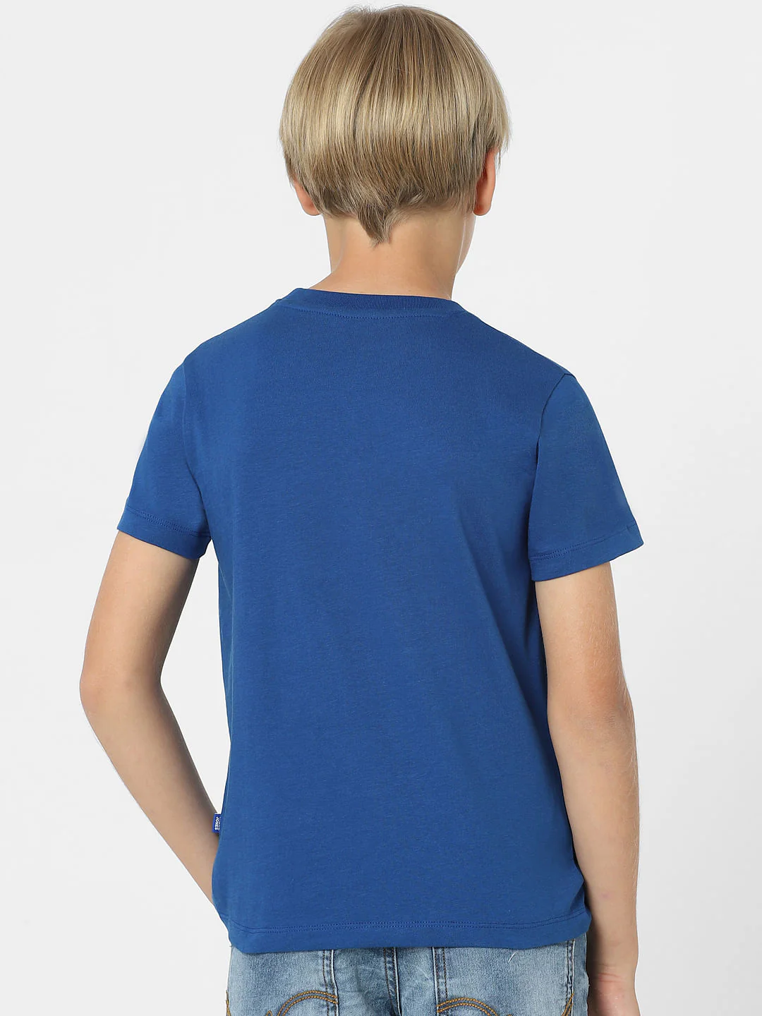 BOYS Blue Sequin Detail Printed T-shirt - Image 4