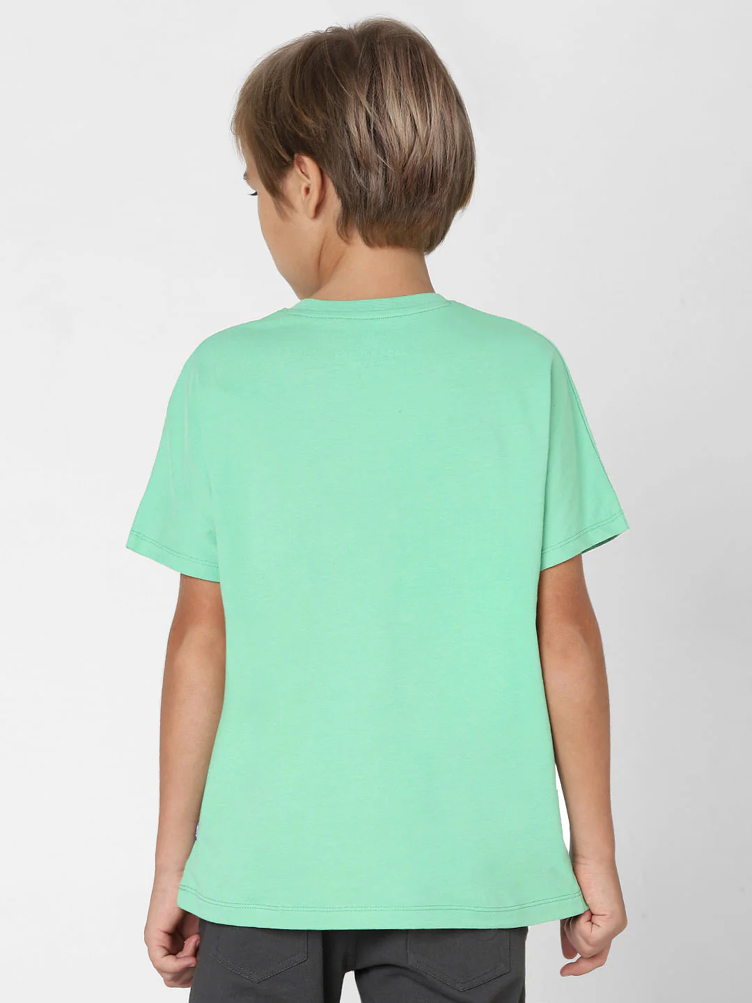 Boys Green Crew Neck T-shirt - Image 4